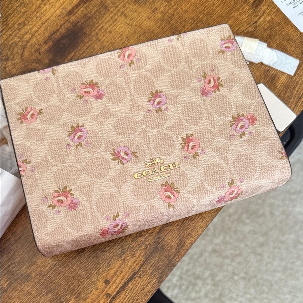Coach Pink Floral Patterned Pouch